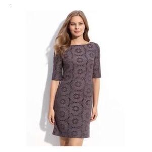 NWT ADRIANNA PAPELL Crochet Sheath Dress Size 4